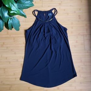 Black halter stretch top